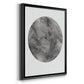 Graphite Moon II - Modern Framed Canvas Print