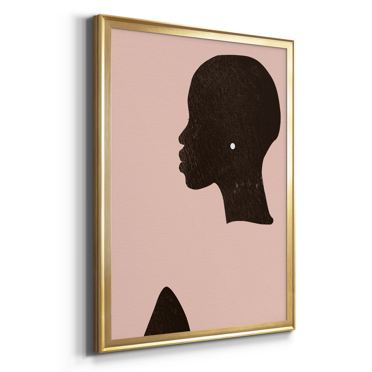 Pink Silhouette I - Modern Framed Canvas Print