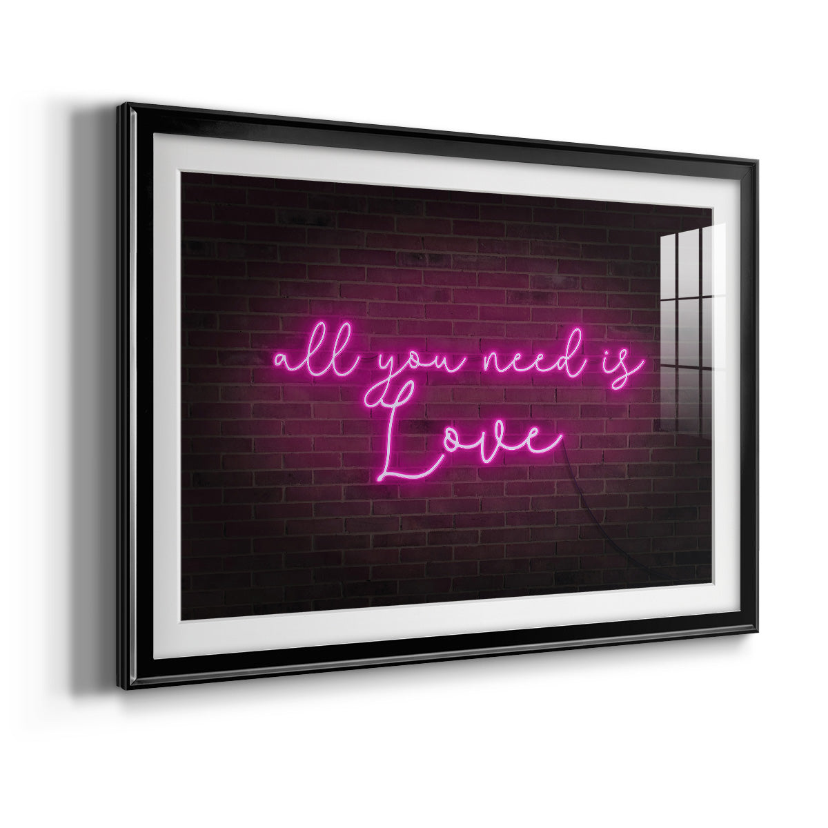 Neon Love I - Modern Framed Art Print