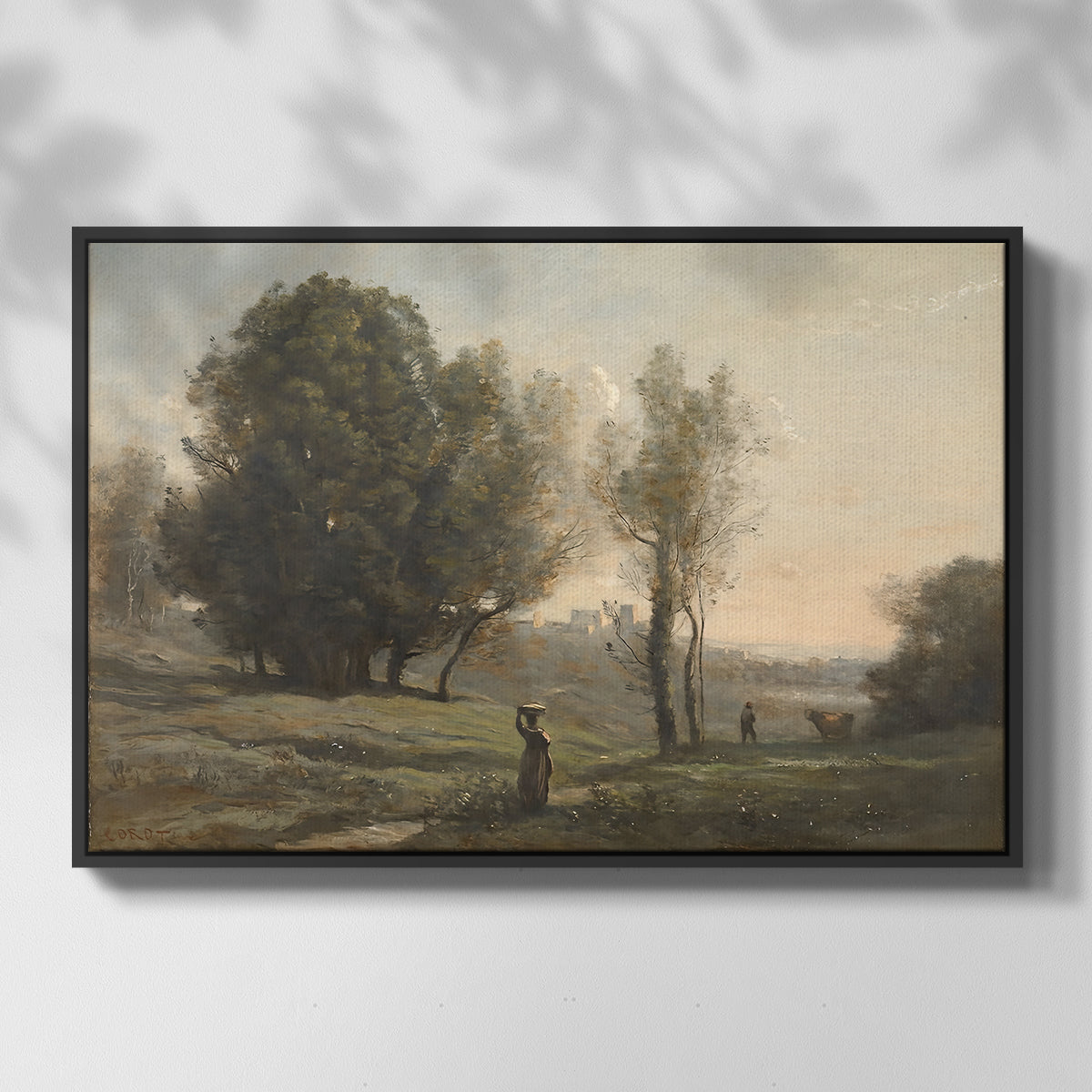 Landscape (Souvenir of les landes), c. 1872 - Floater Framed Canvas Print