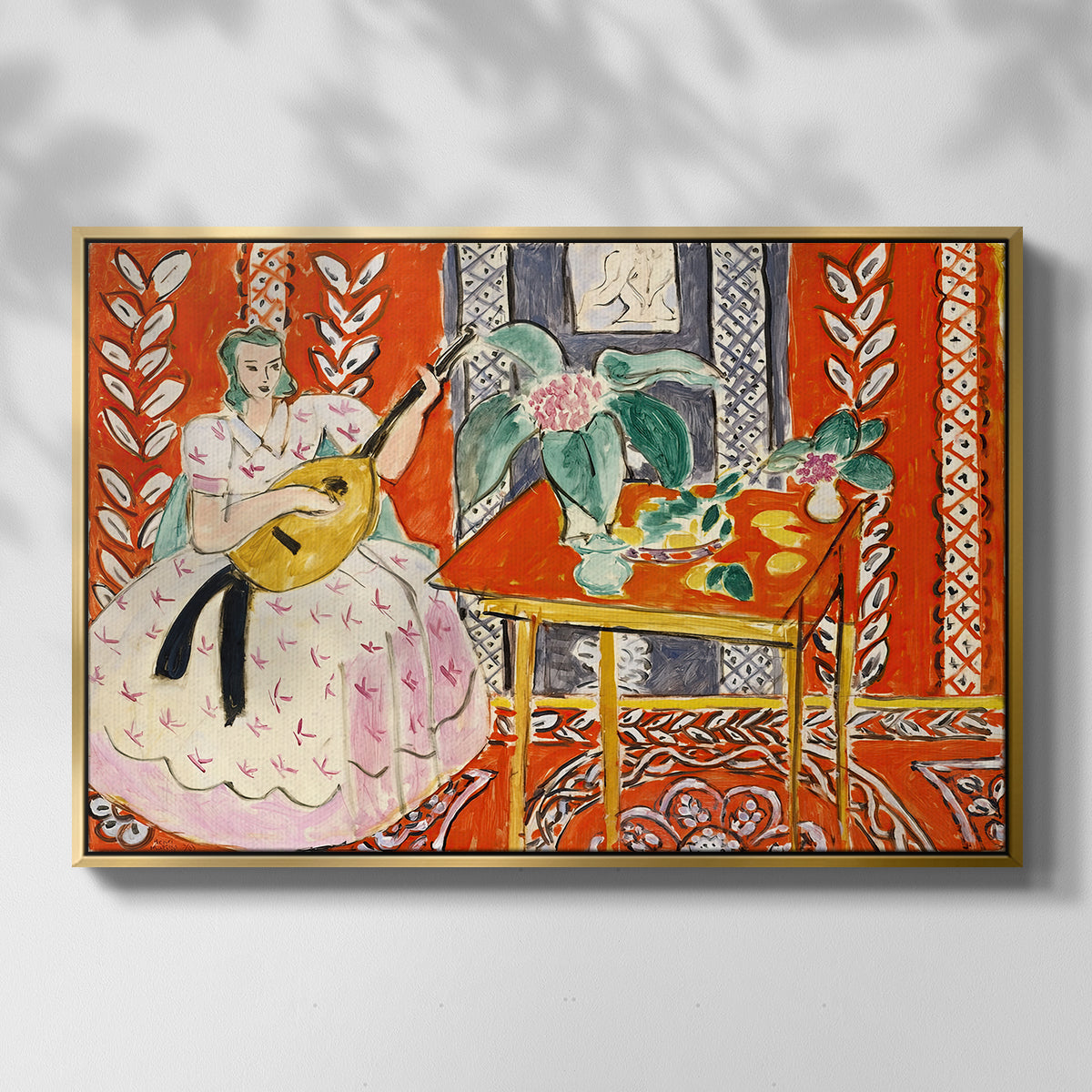 The Lute (Le luth), 1943 - Floater Framed Canvas Print