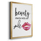 Beauty Starts With A Smile - Modern Framed Canvas Print