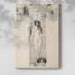 Canvas art print of a simple sketch with soft shading and refined contours with a soft shadow on a white background.
