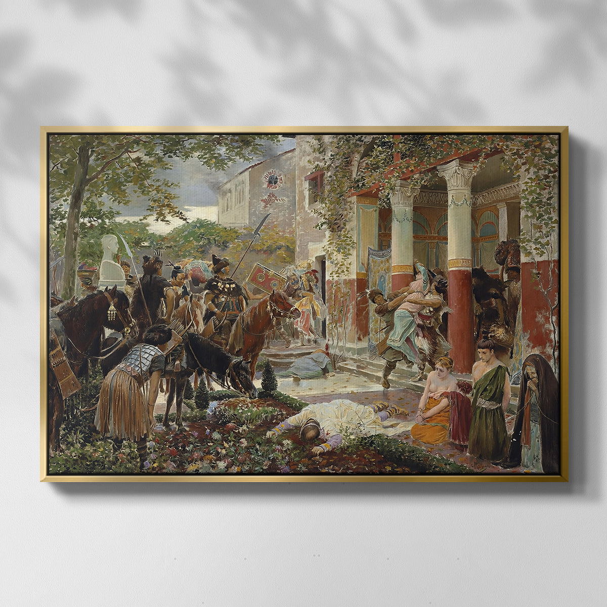Onslaught of the Tartars, c. 1938 - Floater Framed Canvas Print