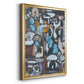 California Beach Blue Glass - Modern Framed Canvas Print