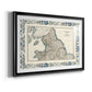 Bordered Map of England & Wales Premium Framed Print - Ready to Hang