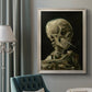 Head of a Skeleton with a Burning Cigarette - Ornate Framed Canvas Print