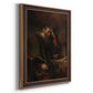 Classical religious portrait of Paul the Apostle by Rembrandt van Rijn printed on canvas in an ornate bronzed mahogany wood frame with a vertical orientation.
