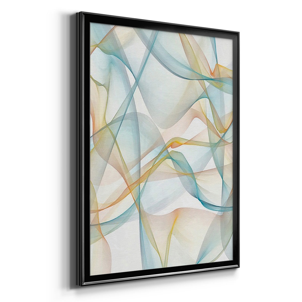 Curves and Waves IV - Modern Framed Canvas Print