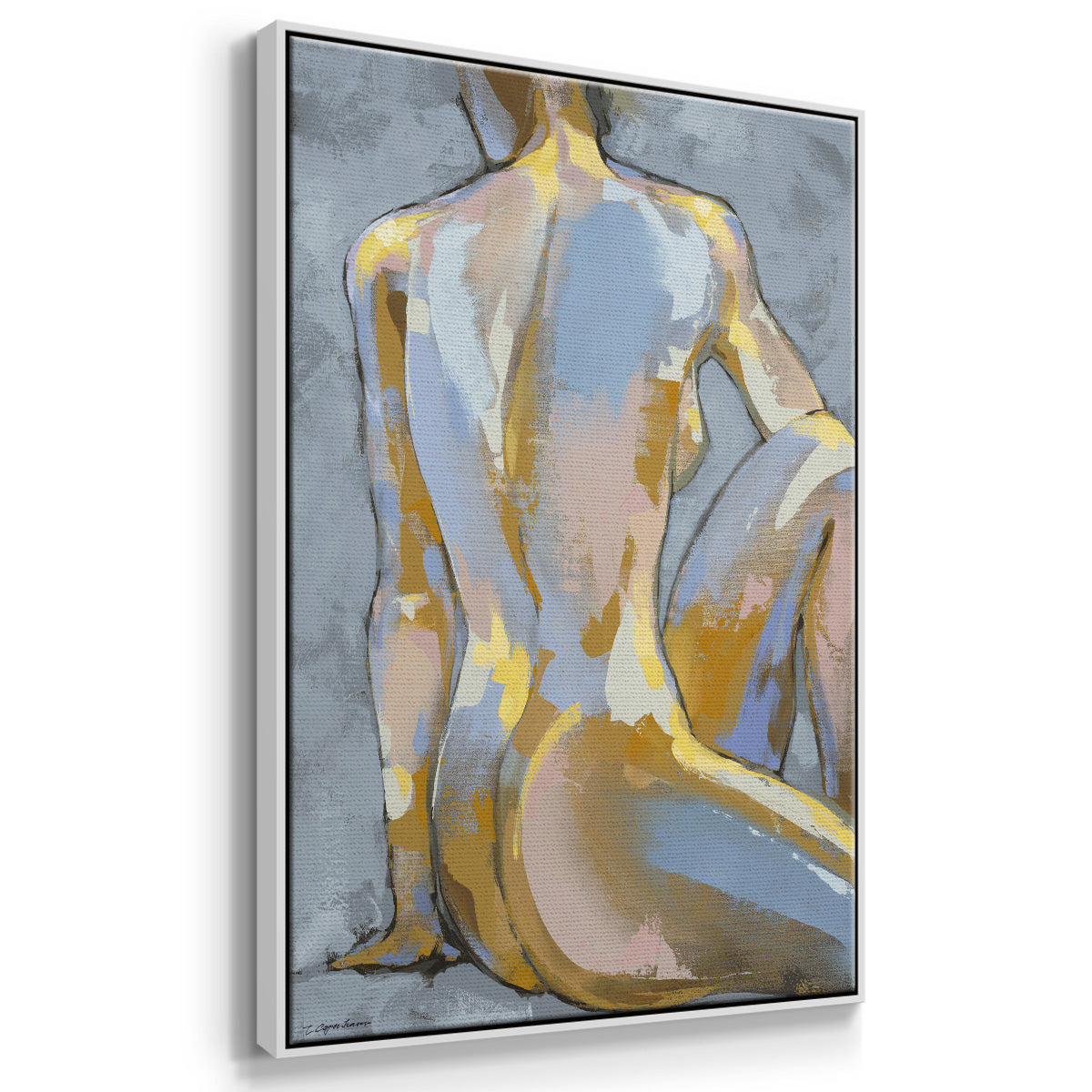 Grey Maiden II - Floater Framed Canvas Print