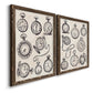 Pocket Watch Sketches I - Premium Framed Canvas 2 Piece Set - Ready to Hang