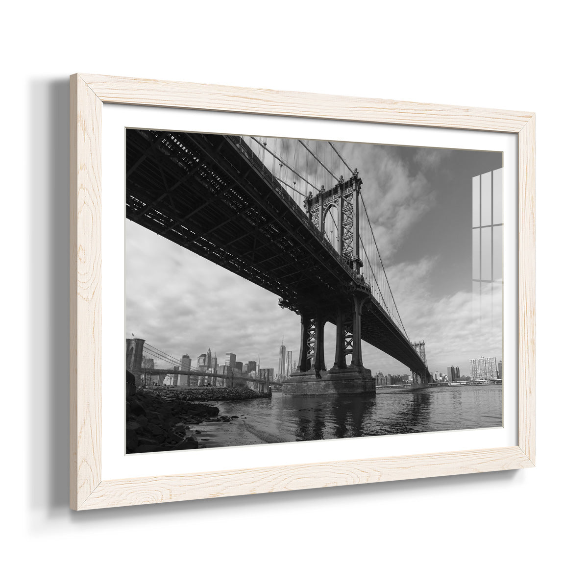 Manhattan Bridge - Barnwood Framed Art Print