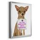 Love and Chihuahua - Modern Framed Canvas Print