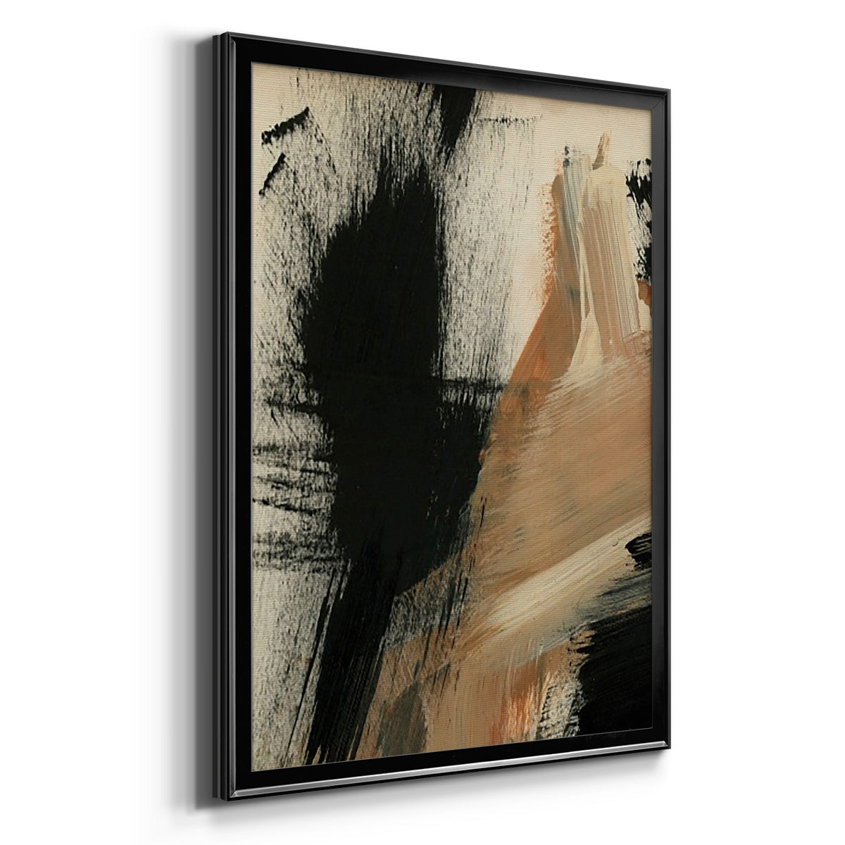 Baked Paintstrokes I - Modern Framed Canvas Print