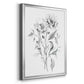 Wild Roses Sketch - Modern Framed Canvas Print