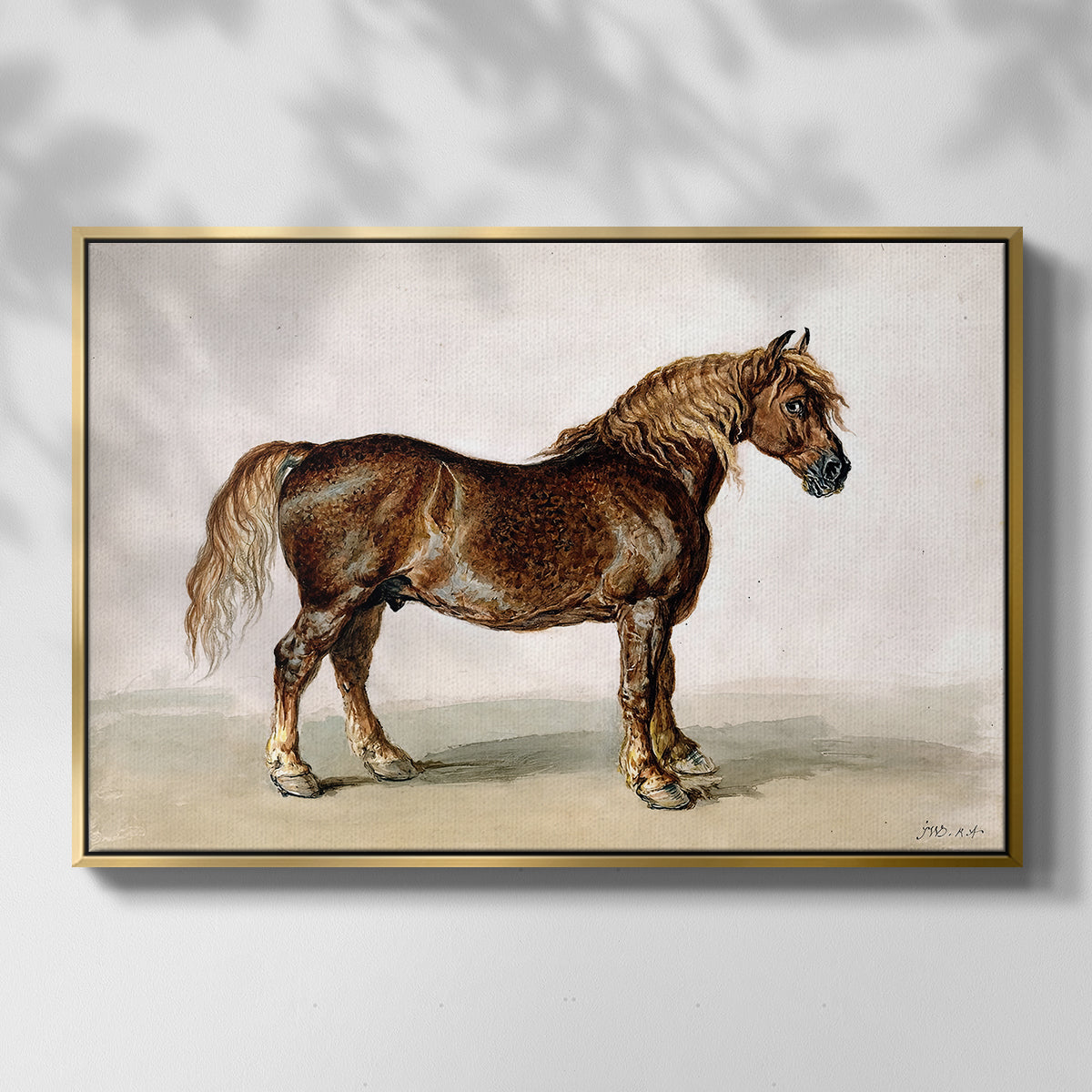 A Cart-Horse - Floater Framed Canvas Print