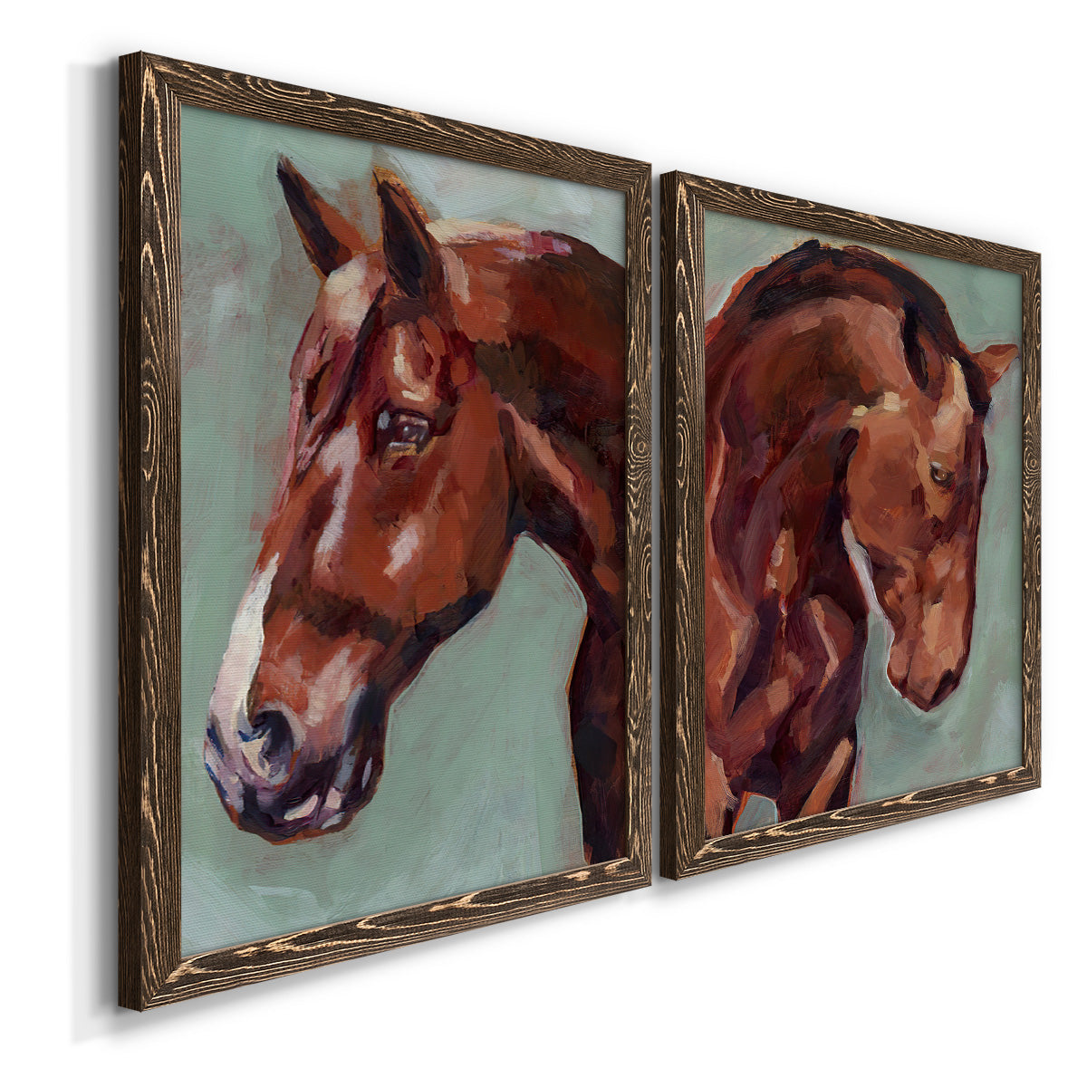 Paint by Number Horse I - Premium Framed Canvas 2 Piece Set - Ready to Hang