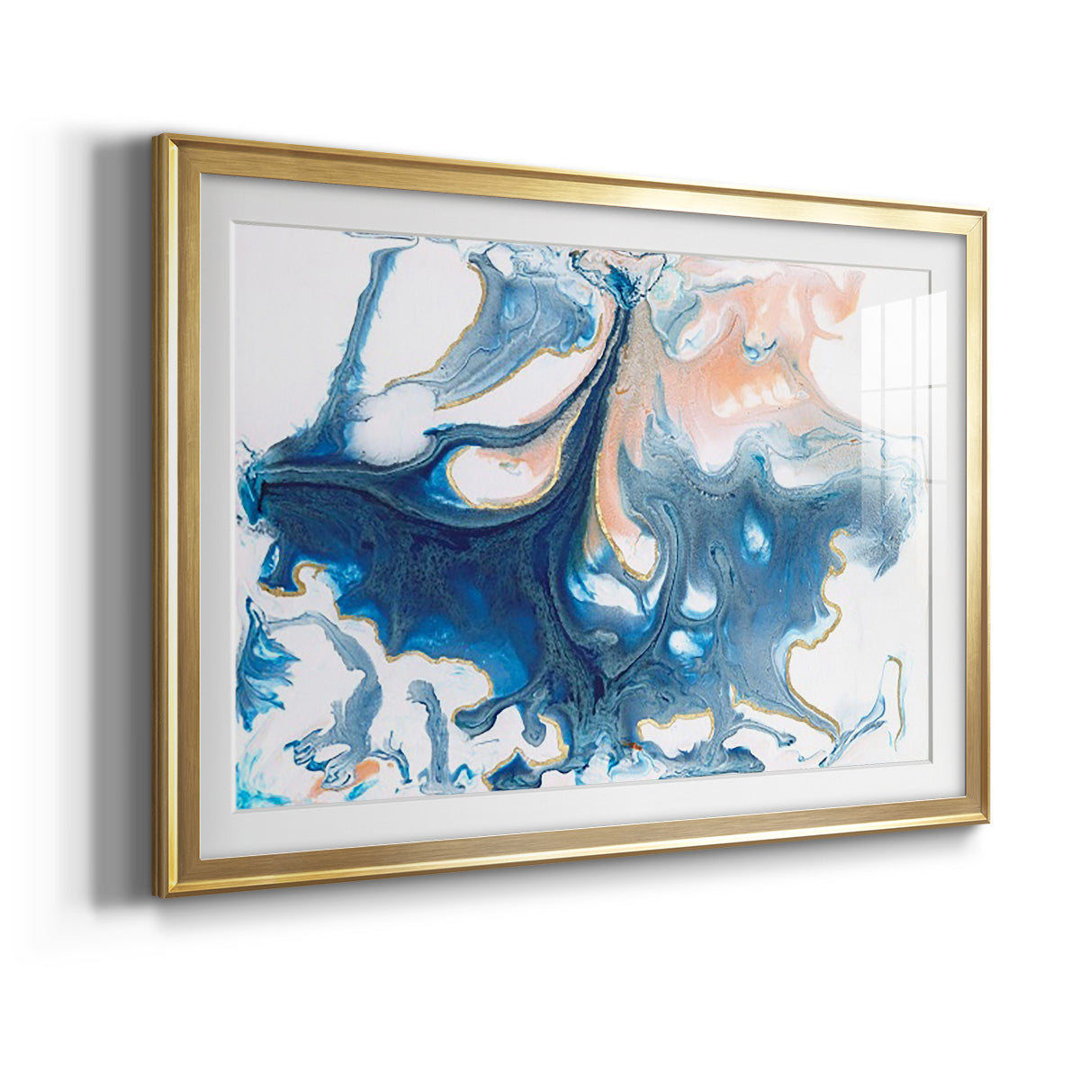 Dancing Blue I Premium Framed Print - Ready to Hang