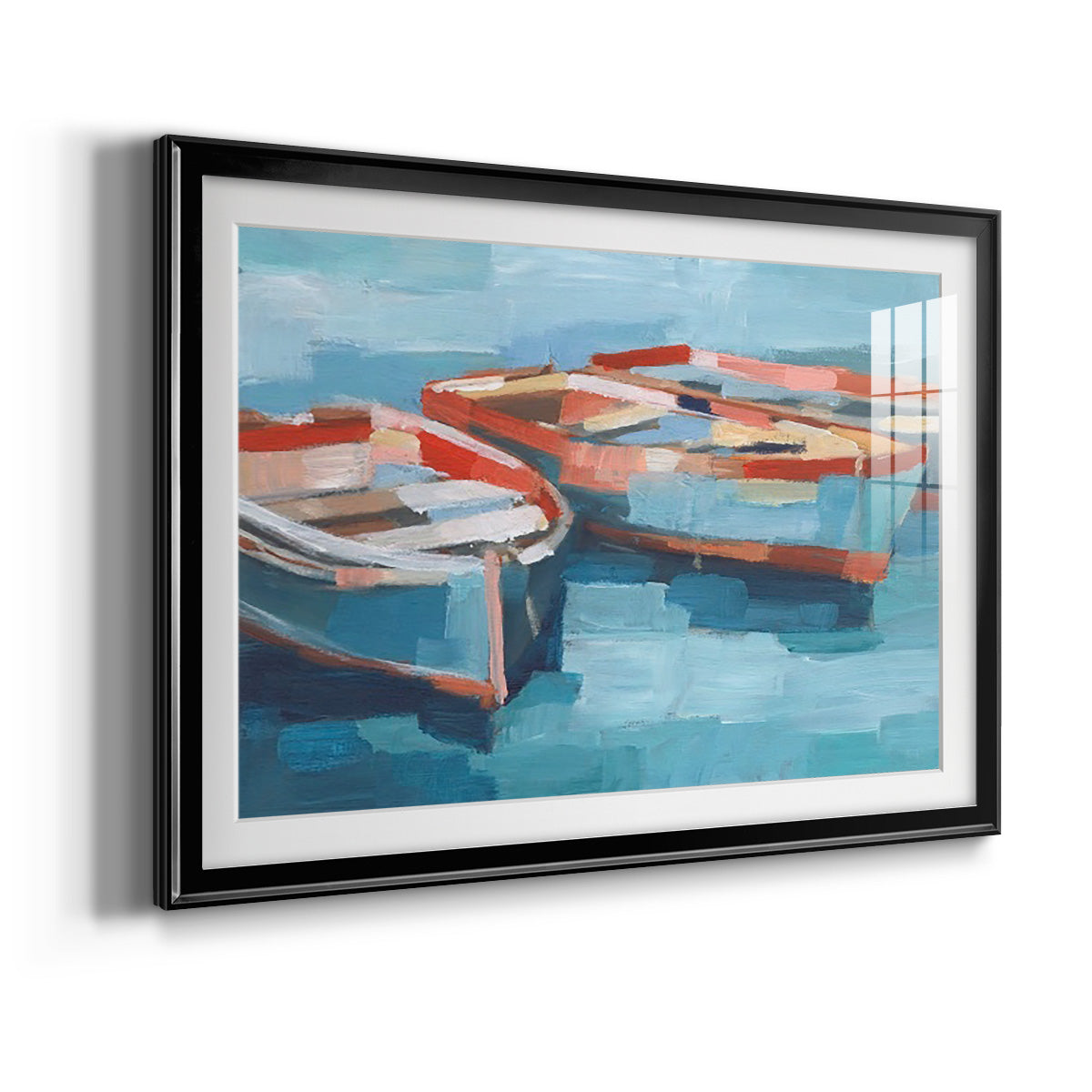 Primary Boats II Premium Framed Print - Ready to Hang