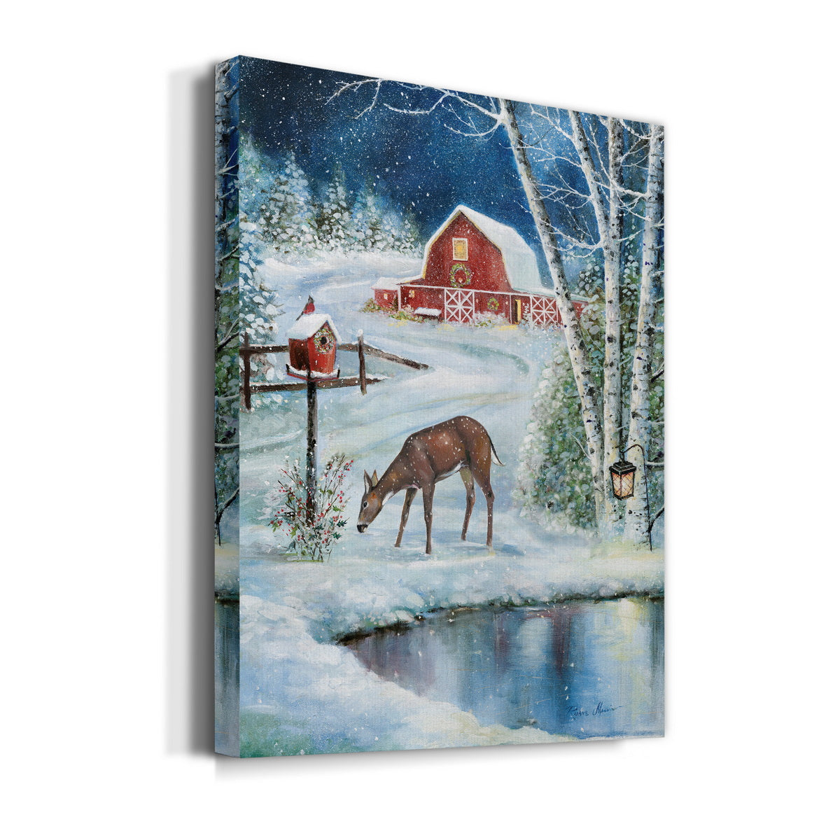 Holiday Skating Premium Gallery Wrapped Canvas - Ready to Hang