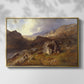 Lledr Valley in Wales, 1864 - Floater Framed Canvas Print