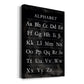 Alphabet Chart Premium Gallery Wrapped Canvas - Ready to Hang