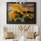 Valley With Ploughman Seen from Above - Ornate Framed Canvas Print