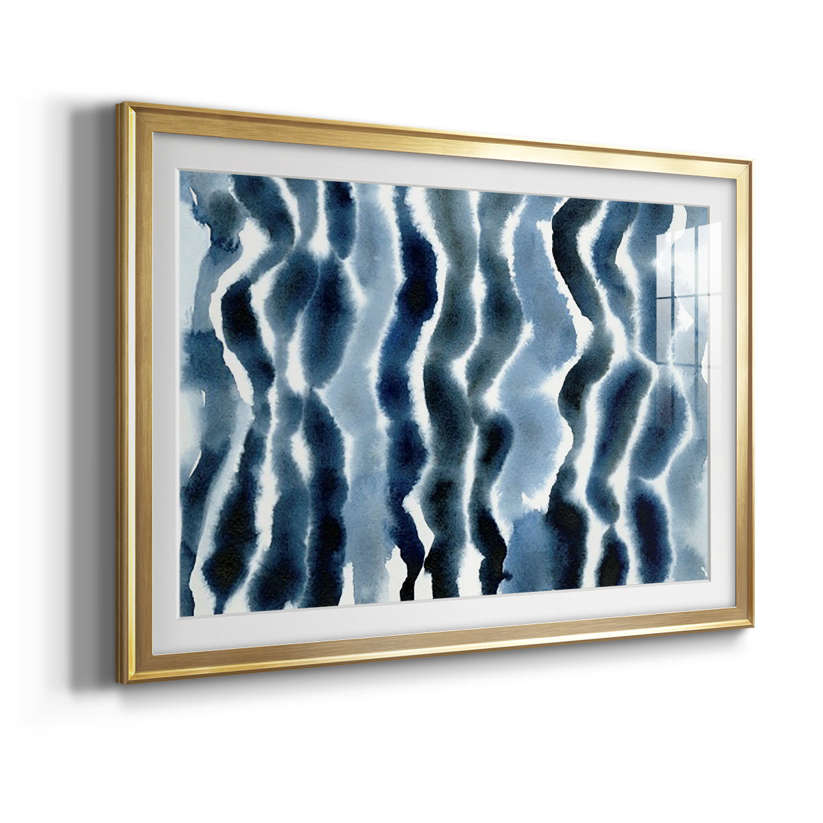 True Blue Wave I - Modern Framed Art Print