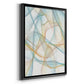 Curves and Waves III - Modern Framed Canvas Print