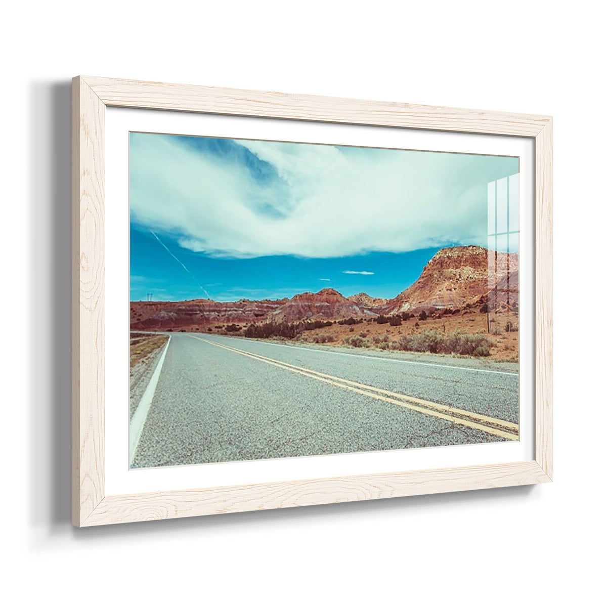 New Mexico Drive I - Barnwood Framed Art Print