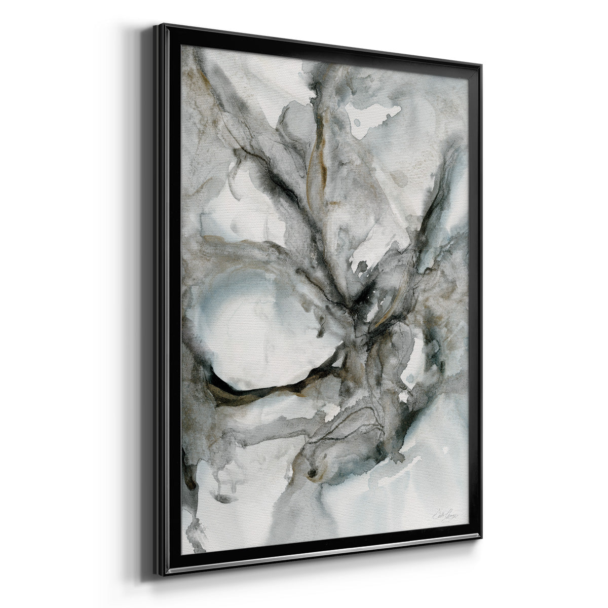 Marble Harmony - Modern Framed Canvas Print