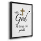 All Things Possible Gold - Modern Framed Canvas Print