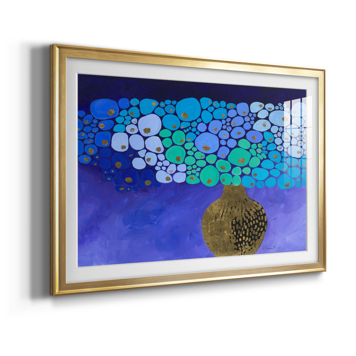 Blue Poppies II - Modern Framed Art Print