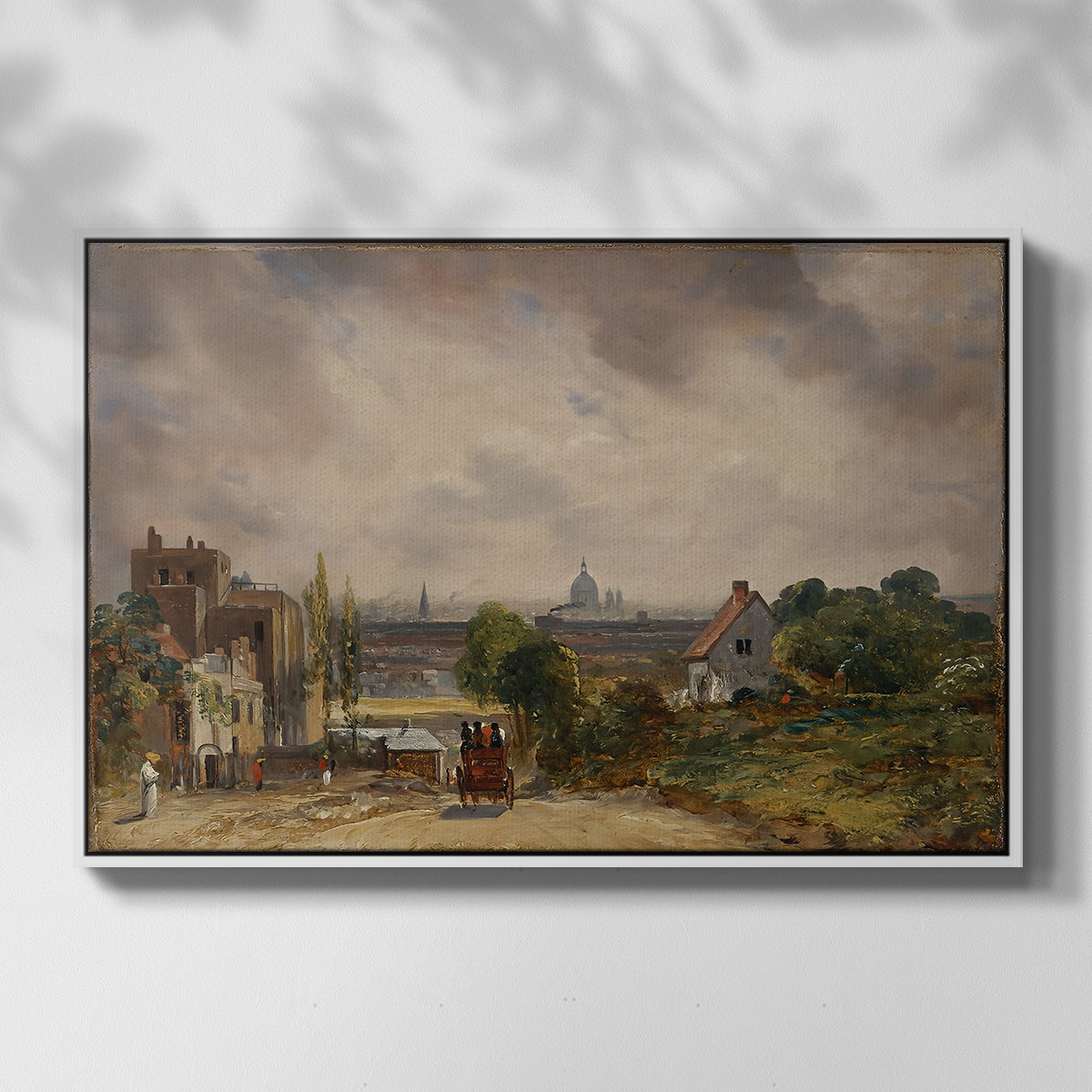 Sir Richard Steele's Cottage, Hampstead, c. 1832 - Floater Framed Canvas Print
