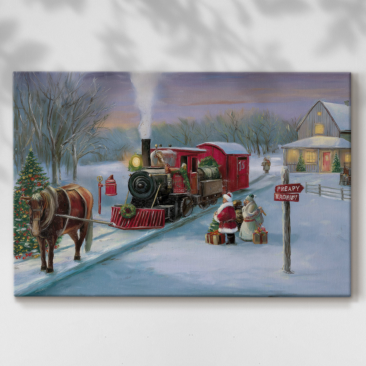 Night of Chalk Cottage - Canvas Art Print