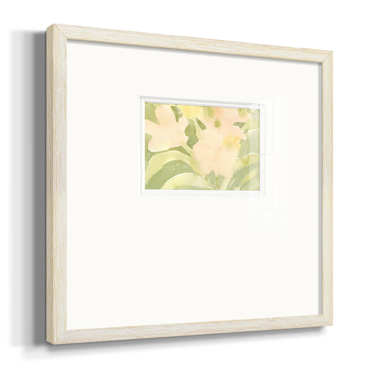 Verdant Floral Abstract II Premium Framed Print Double Matboard