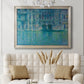 Impressionist Venetian palace waterfront scene by Claude Monet in an ornate champagne frame displayed in a neutral-toned interior setting.
