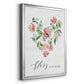 Paradise Floral Heart - Modern Framed Canvas Print