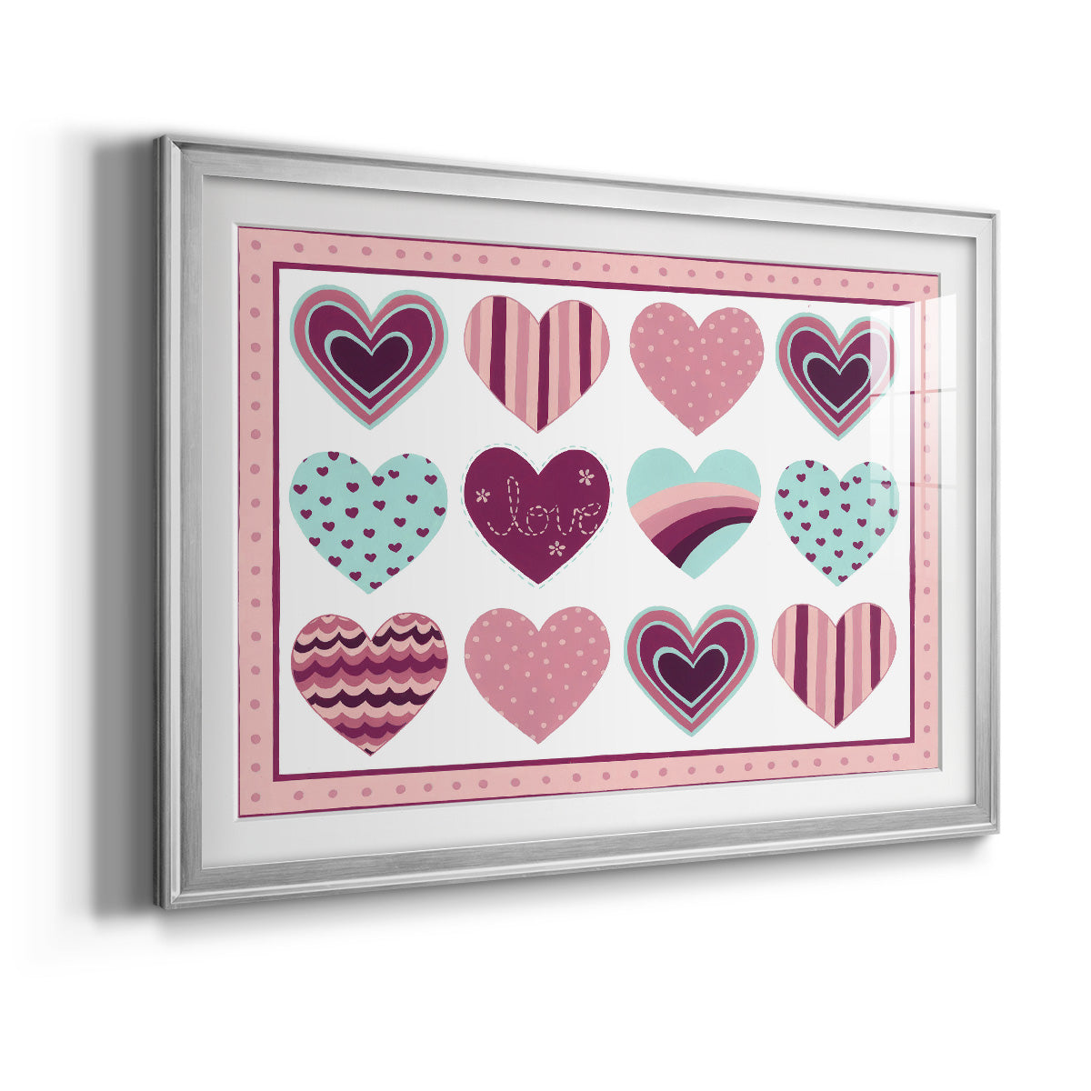 Sweet Valentine Collection A - Modern Framed Art Print