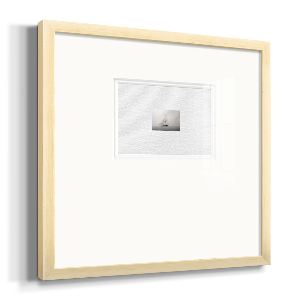 Foggy Sail IV Premium Framed Print Double Matboard