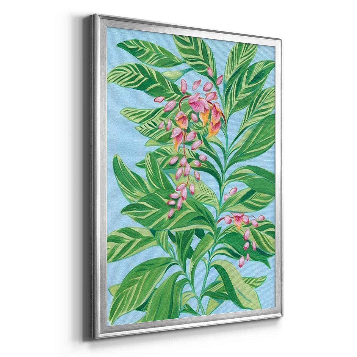 Tropical Shell Ginger II - Modern Framed Canvas Print