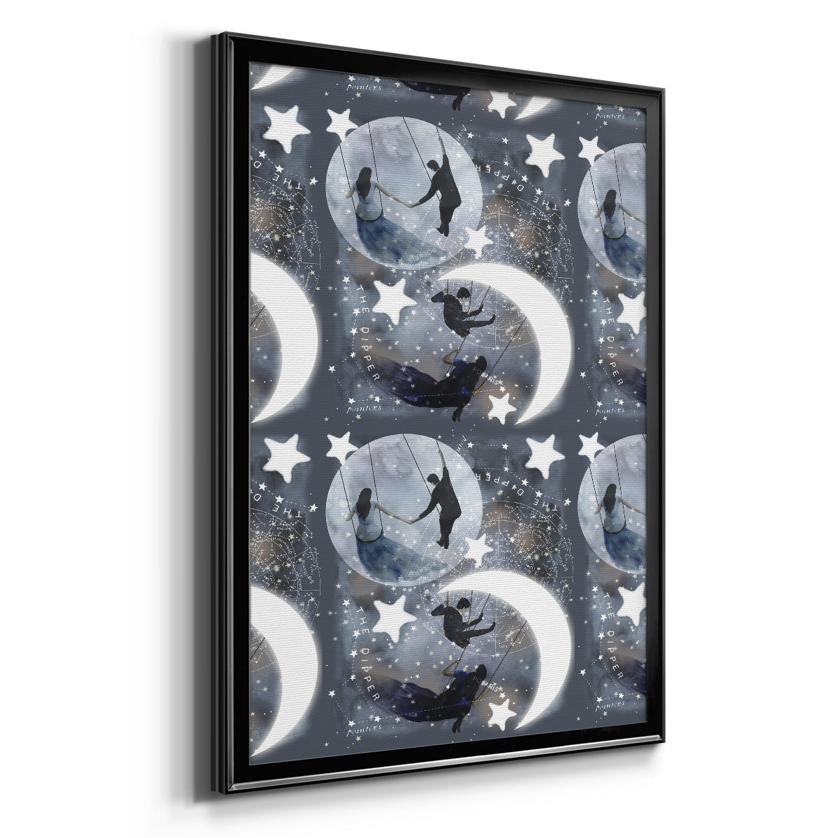 Celestial Love Collection E - Modern Framed Canvas Print