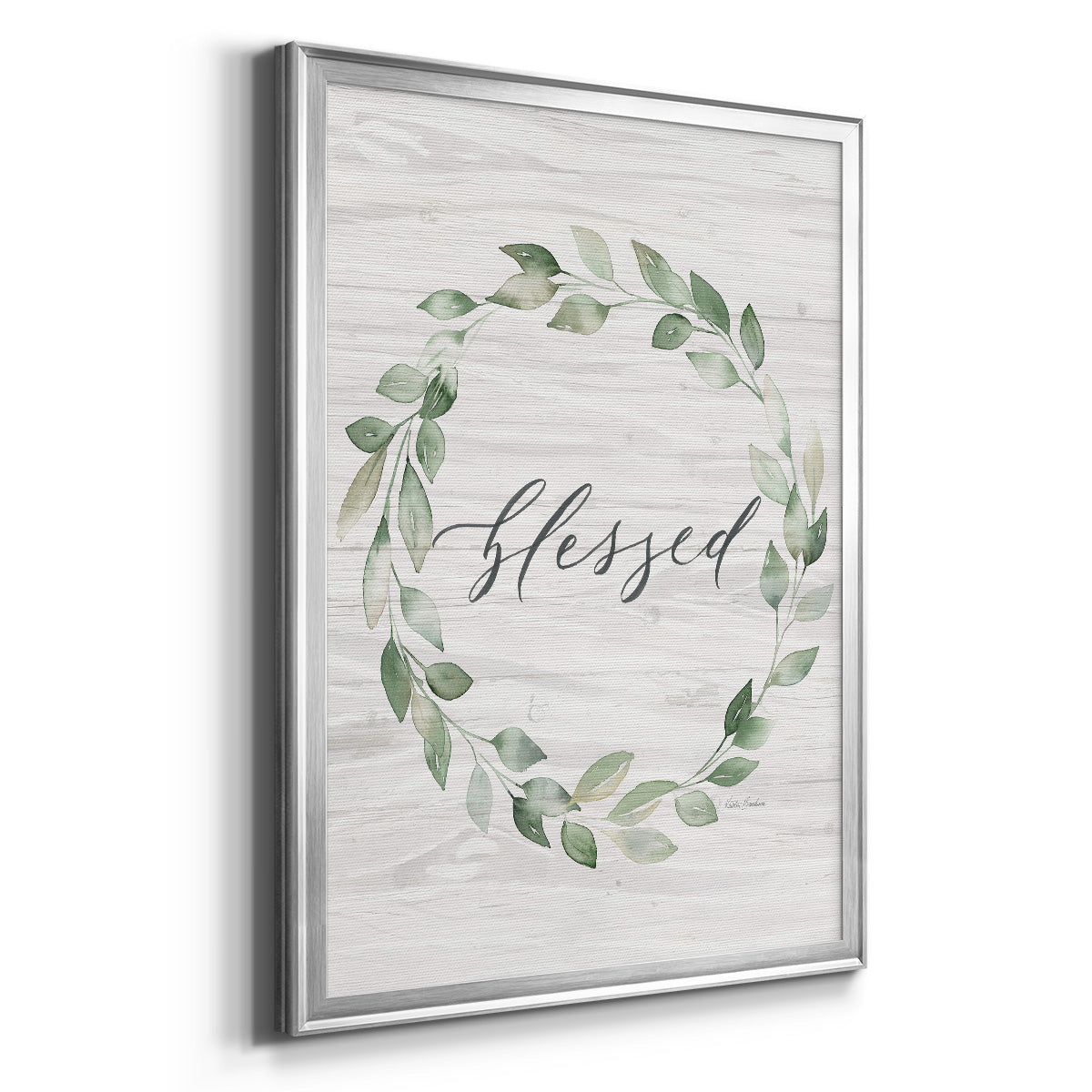 Blessed Wreath - Modern Framed Canvas Print
