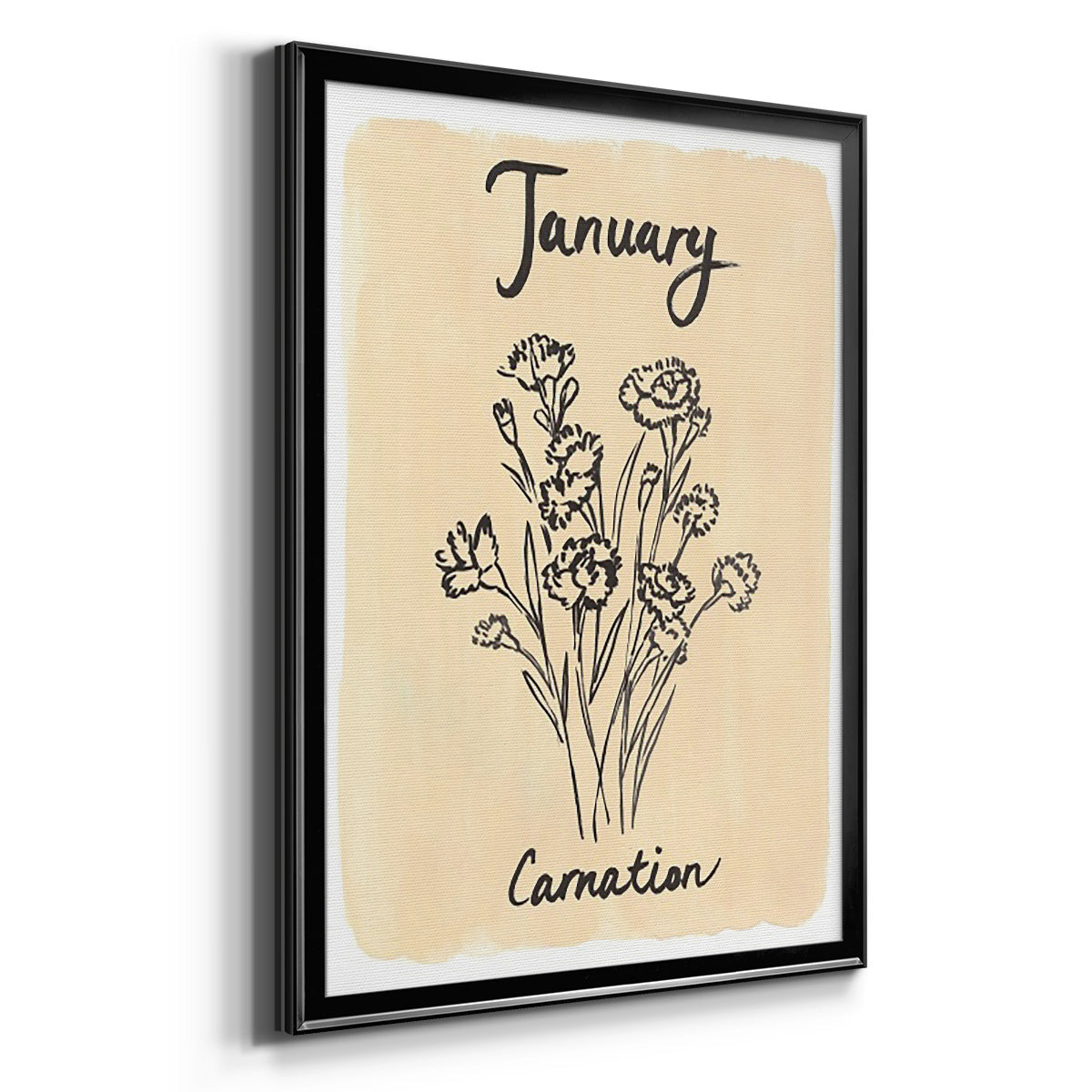 Birth Month I - Modern Framed Canvas Print