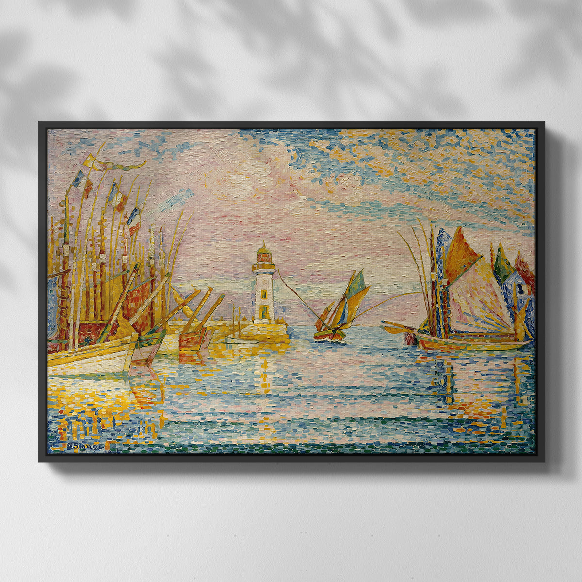 The Lighthouse at Groix, 1925 - Floater Framed Canvas Print