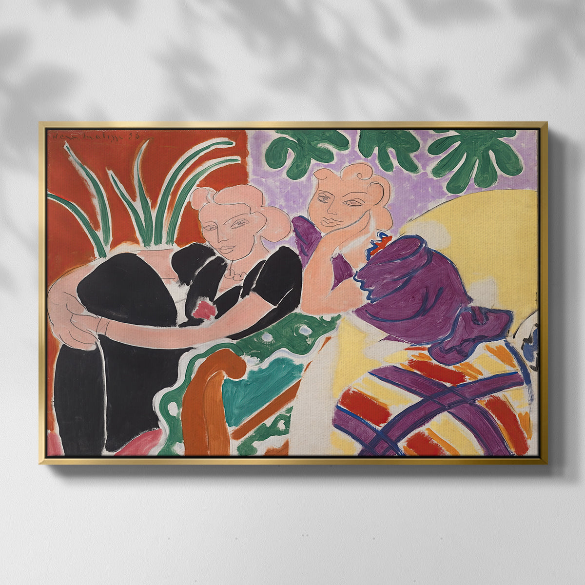 The Conversation, 1938 - Floater Framed Canvas Print