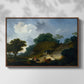 Landscape with Shepherds and Flock of Sheep, c. 1763-1765 - Floater Framed Canvas Print
