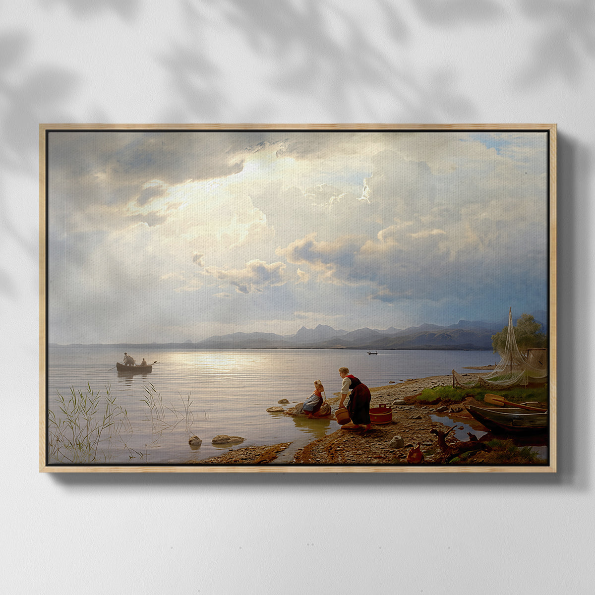 On the Banks of the Chiemsee, 1871 - Floater Framed Canvas Print
