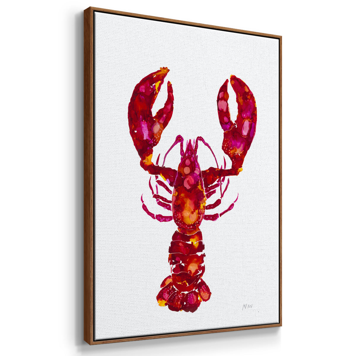 Lobster - Floater Framed Canvas Print