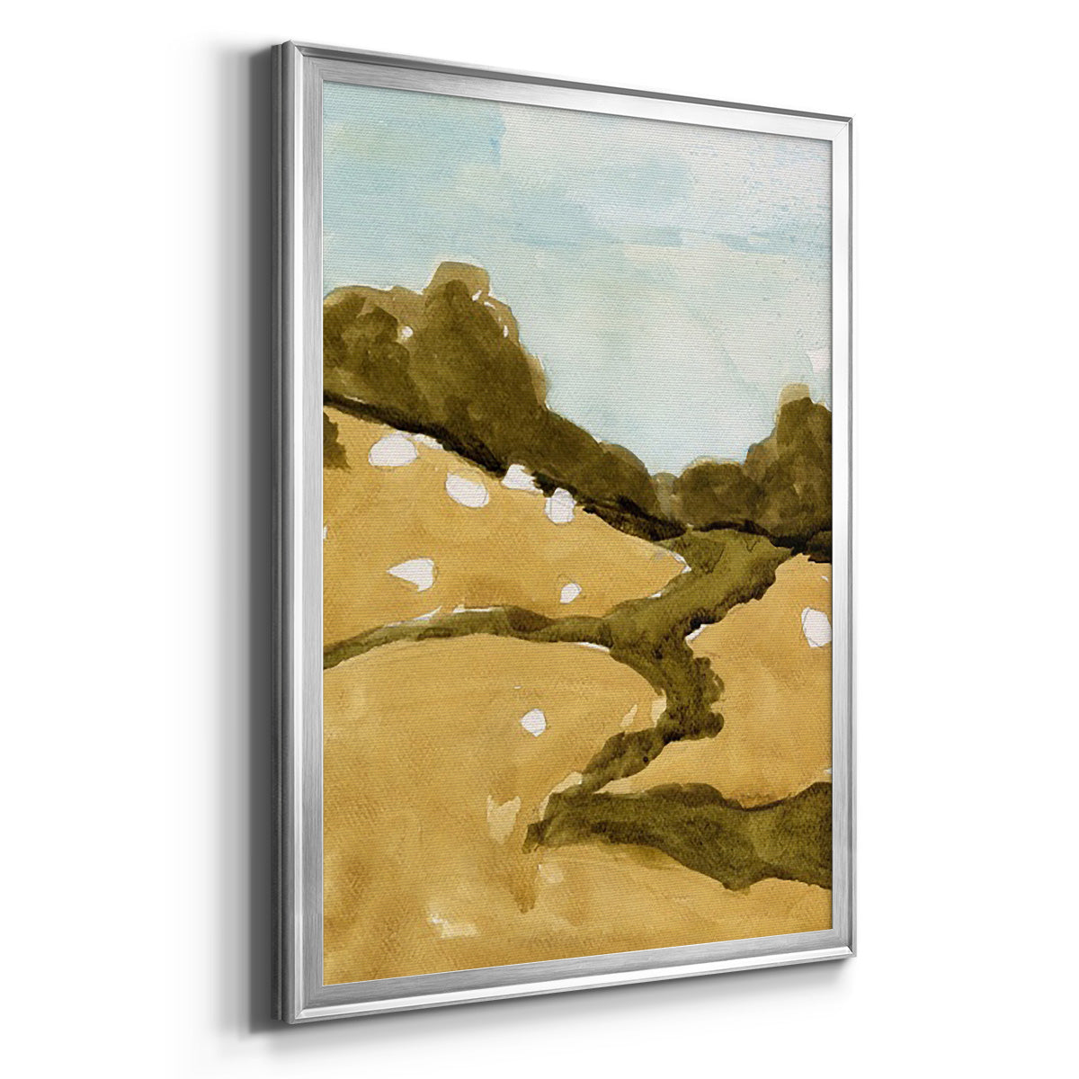 Scattered Sheep II - Modern Framed Canvas Print